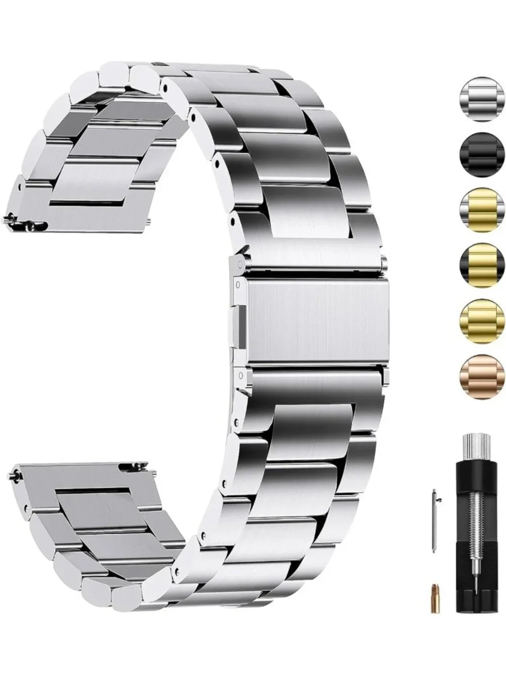 18mm Quick Release Metal Watch Band for Garmin Smartwatches - Stylish & Durable